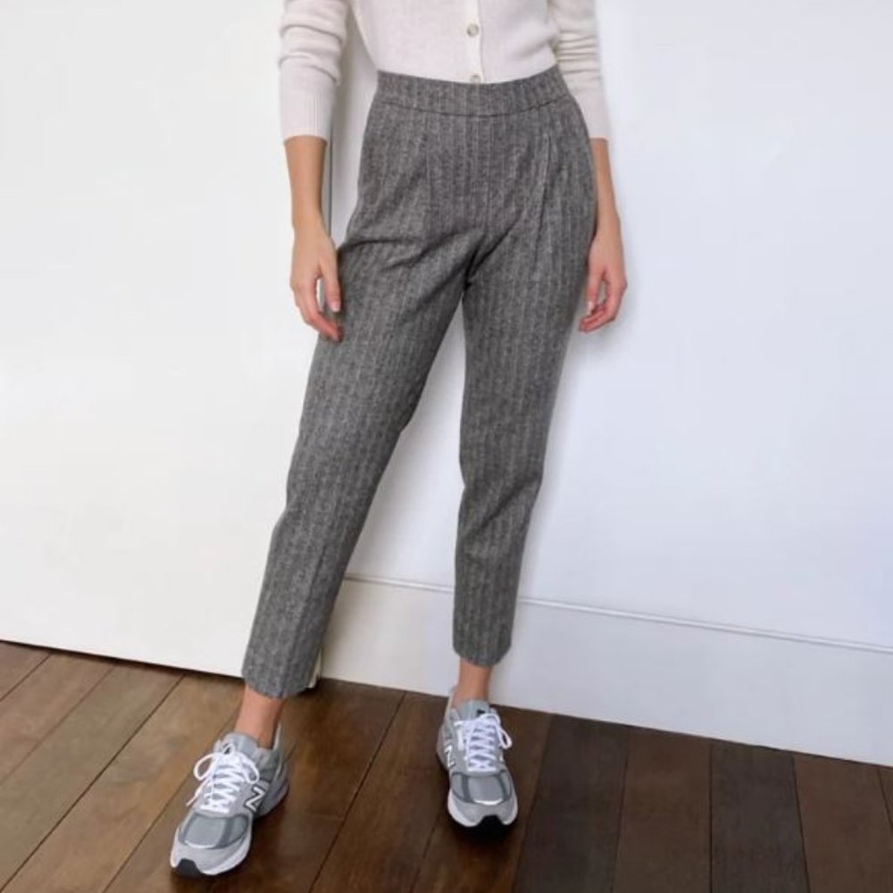 Aritzia Babaton Cohen Pant in Windowpane Chalk Size 2